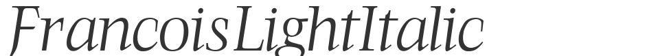FrancoisLightItalic font preview