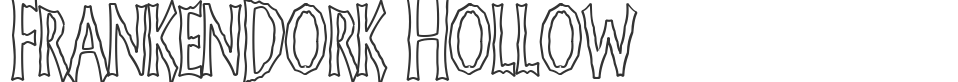 FrankenDork Hollow font preview