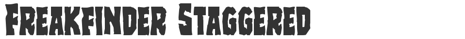 Freakfinder Staggered font preview