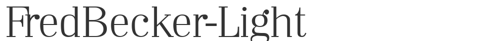FredBecker-Light font preview