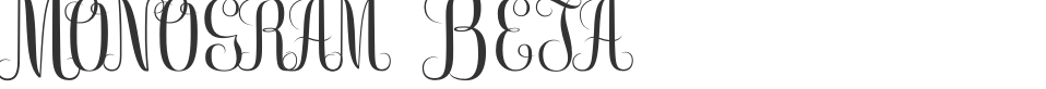 Monogram Beta font preview