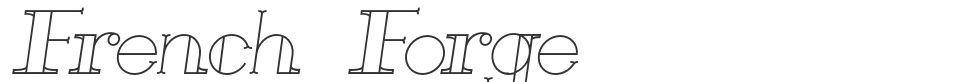 French Forge font preview