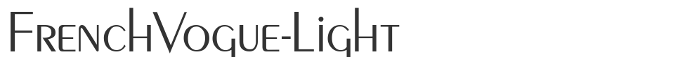 FrenchVogue-Light font preview