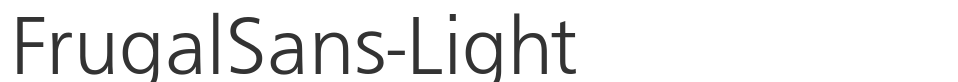 FrugalSans-Light font preview