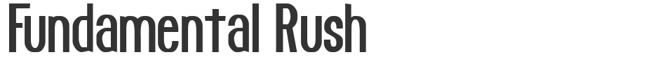 Fundamental Rush font preview
