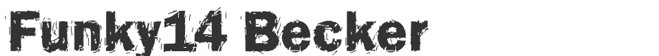 Funky14 Becker font preview