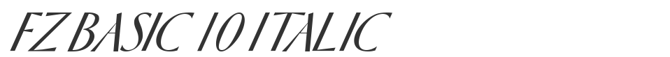 FZ BASIC 10 ITALIC font preview