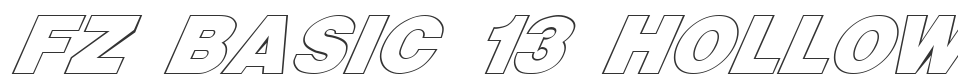 FZ BASIC 13 HOLLOW ITALIC font preview