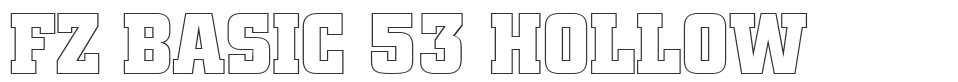 FZ BASIC 53 HOLLOW font preview