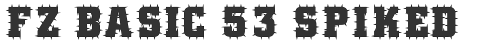 FZ BASIC 53 SPIKED font preview