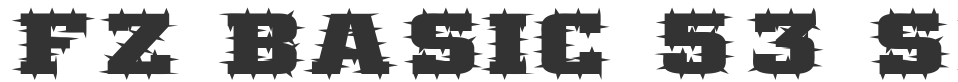 FZ BASIC 53 SPIKED EX font preview