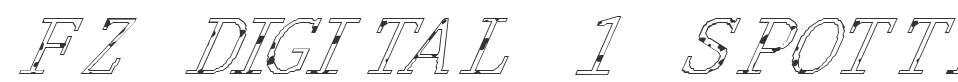 FZ DIGITAL 1 SPOTTED ITALIC font preview