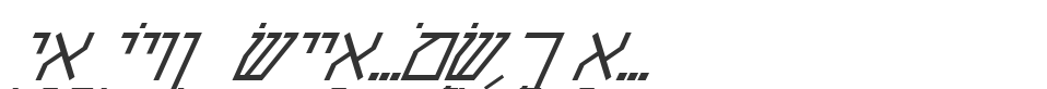 FZ FOREIGN 11 SHALOMSTICK ITAL font preview
