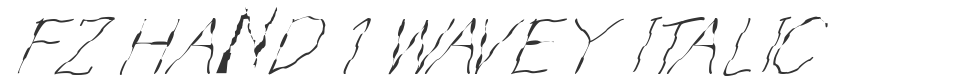 FZ HAND 1 WAVEY ITALIC font preview