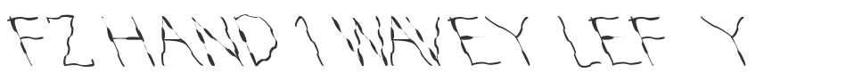 FZ HAND 1 WAVEY LEFTY font preview