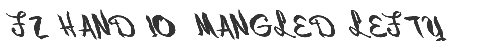 FZ HAND 10 MANGLED LEFTY font preview