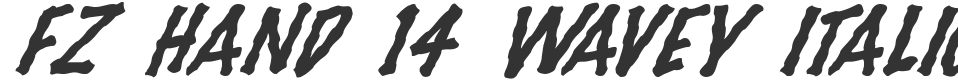 FZ HAND 14 WAVEY ITALIC font preview