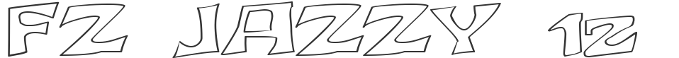 FZ JAZZY 12 HOLLOW EX font preview