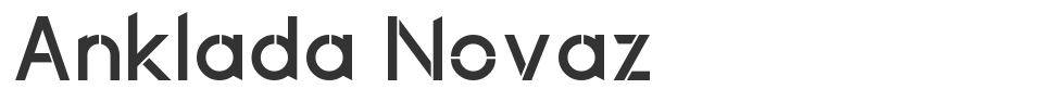 Anklada Novaz font preview