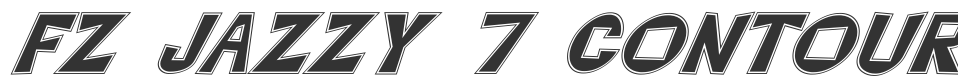 FZ JAZZY 7 CONTOUR ITALIC font preview