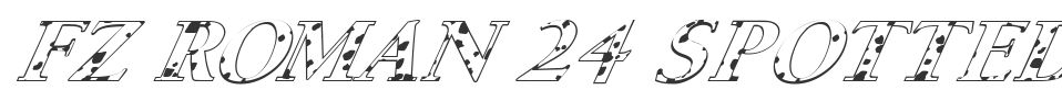 FZ ROMAN 24 SPOTTED ITALIC font preview