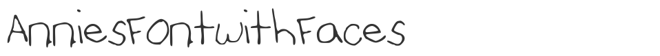AnniesFontwithFaces font preview