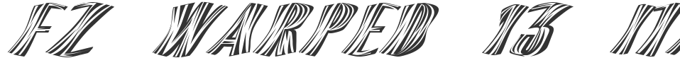 FZ WARPED 13 ITALIC font preview