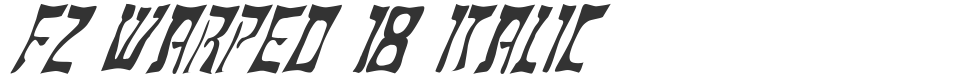 FZ WARPED 18 ITALIC font preview