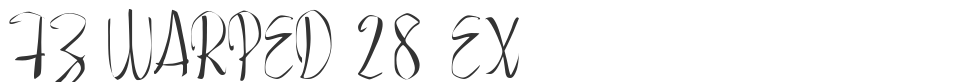FZ WARPED 28 EX font preview