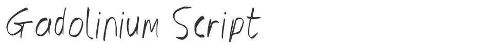 Gadolinium Script font preview