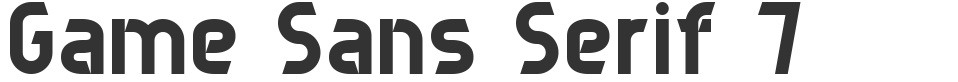Game Sans Serif 7 font preview