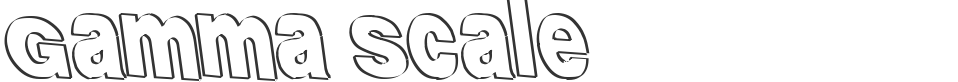 Gamma Scale font preview