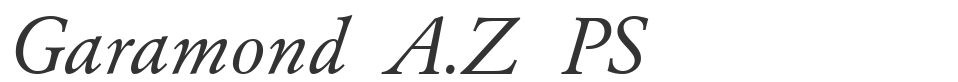 Garamond_A.Z_PS font preview