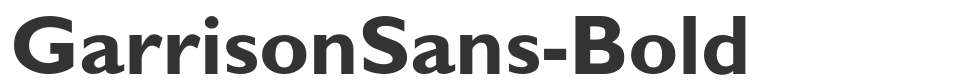 GarrisonSans-Bold font preview