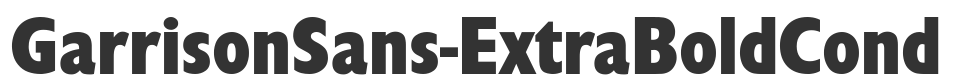 GarrisonSans-ExtraBoldCond font preview