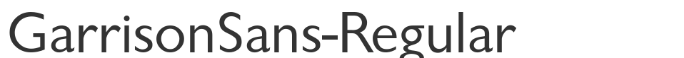 GarrisonSans-Regular font preview