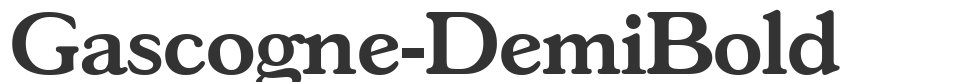 Gascogne-DemiBold font preview