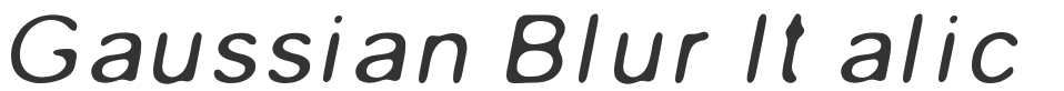 Gaussian Blur Italic font preview