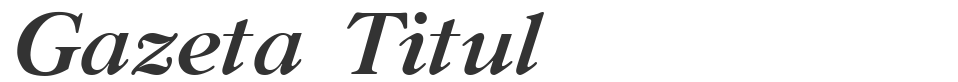 Gazeta Titul font preview
