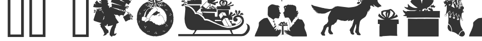 GE Christmas Silhouettes font preview