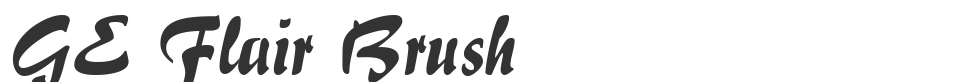 GE Flair Brush font preview