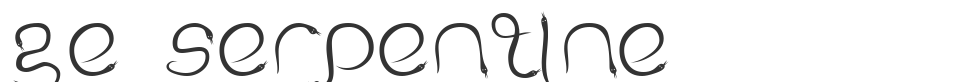 GE Serpentine font preview