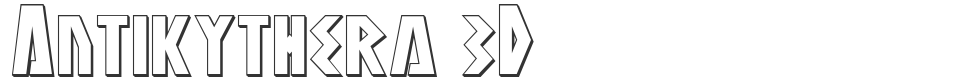 Antikythera 3D font preview