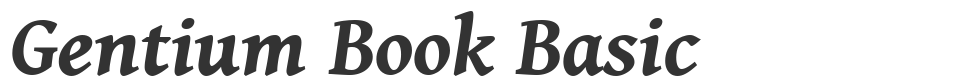 Gentium Book Basic font preview