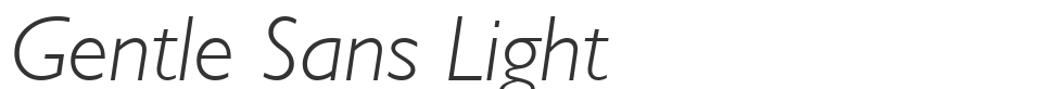 Gentle Sans Light font preview