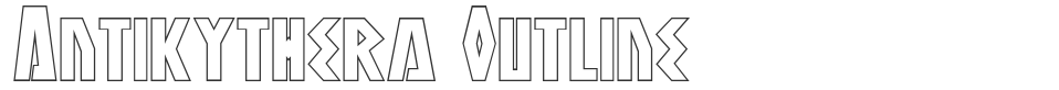 Antikythera Outline font preview