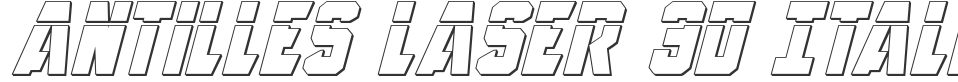 Antilles Laser 3D Italic font preview