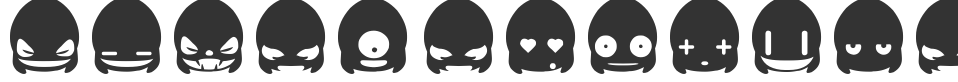 Ghost Smileys font preview