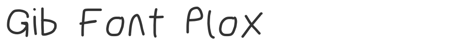 Gib Font Plox font preview