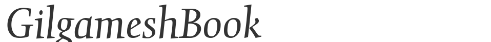 GilgameshBook font preview